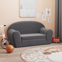 Gossi canapea extensibila de copii cu 2 locuri, antracit, plus moale