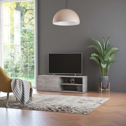 Gossi comoda tv, gri beton, 120x34x37 cm, lemn prelucrat