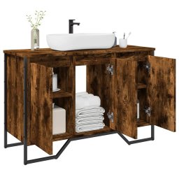 Gossi dulap chiuveta baie, stejar fumuriu, 91x35x60 cm lemn prelucrat