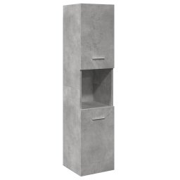 Gossi dulap suspendat de baie, gri beton, 30x30x130 cm lemn prelucrat
