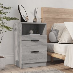 Gossi noptiera, gri sonoma, lemn prelucrat