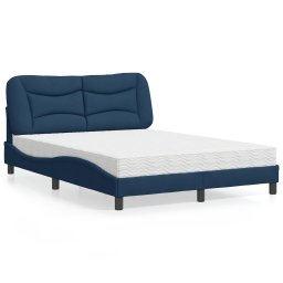 Gossi pat cu saltea, albastru, 140x200cm, material textil