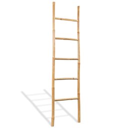 Gossi scara pentru prosoape cu 5 trepte, bambus, 150 cm