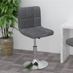 Gossi scaun de bar pivotant, gri inchis, material textil