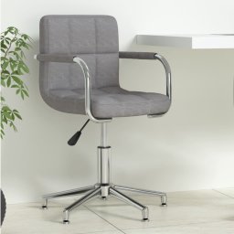 Gossi scaun de birou pivotant, gri deschis, material textil