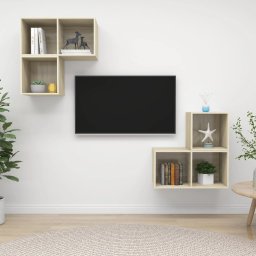 Gossi set de dulapuri tv, 4 piese, stejar sonoma, lemn prelucrat