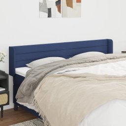 Gossi tablie de pat cu aripioare albastru 163x16x78/88 cm textil