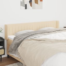 Gossi tablie de pat cu aripioare crem 163x16x78/88 cm textil