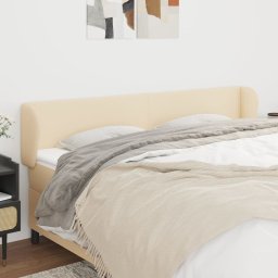 Gossi tablie de pat cu aripioare crem 163x23x78/88 cm material textil