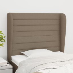 Gossi tablie de pat cu aripioare gri taupe 103x23x118/128 cm textil