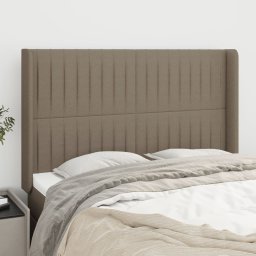 Gossi tablie de pat cu aripioare gri taupe 147x16x118/128 cm textil