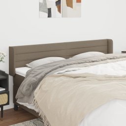 Gossi tablie de pat cu aripioare gri taupe 163x16x78/88 cm textil