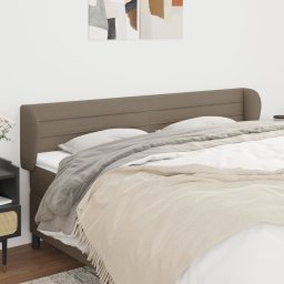 Gossi tablie de pat cu aripioare gri taupe 203x23x78/88 cm textil
