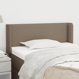 Gossi tablie de pat cu aripioare gri taupe 93x16x78/88 cm textil