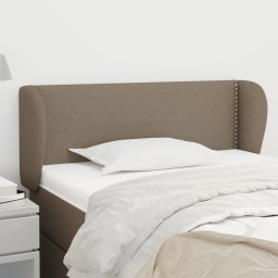 Gossi tablie de pat cu aripioare gri taupe 93x23x78/88 cm textil