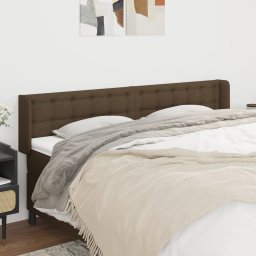 Gossi tablie de pat cu aripioare maro inchis 163x16x78/88 cm textil