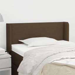 Gossi tablie de pat cu aripioare maro inchis 83x16x78/88 cm textil