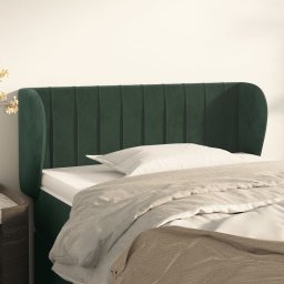 Gossi tablie de pat cu aripioare verde inchis 83x23x78/88 cm catifea