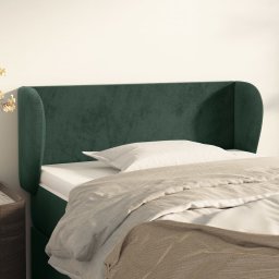 Gossi tablie de pat cu aripioare verde inchis 93x23x78/88 cm catifea