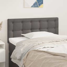 Gossi tablie de pat, gri, 80x5x78/88 cm, piele ecologica