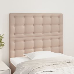 Gossi tablii de pat 2 buc. cappuccino 80x5x78/88 cm piele ecologica
