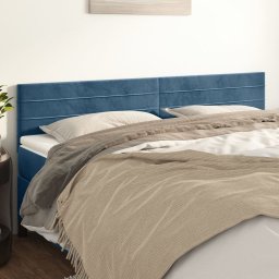 Gossi tablii de pat, 2 buc, albastru inchis, 100x5x78/88 cm, catifea