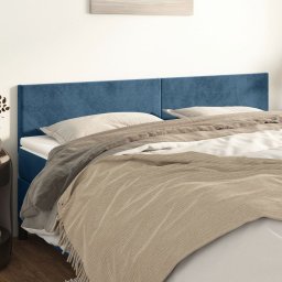 Gossi tablii de pat, 2 buc, albastru inchis, 80x5x78/88 cm, catifea