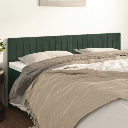 Gossi tablii de pat, 2 buc, verde inchis, 90x5x78/88 cm, catifea