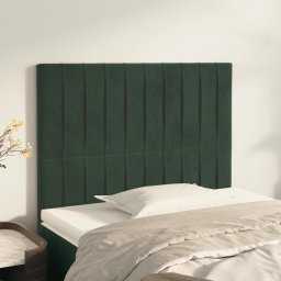 Gossi tablii de pat, 2 buc, verde inchis, 90x5x78/88 cm, catifea