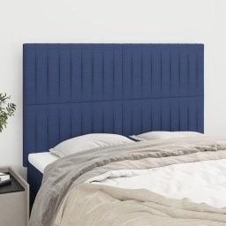 Gossi tablii de pat, 4 buc, albastru, 72x5x78/88 cm, textil