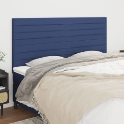 Gossi tablii de pat, 4 buc, albastru, 80x5x78/88 cm, textil