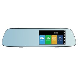 Camera auto DVR PNI Voyager S2000 Full HD incorporata in oglinda retrovizoare 1080P 170 grade, 5 inch, touchscreen IPS, aplicat pe oglinda retrovizoare si camera de mers inapoi 120 grade VGA, mod noap