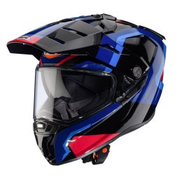 Casca Caberg Tanami SV Scram O4 - Adventure, negru albastru rosu, Pinlock și ochelari soare incluși, ECE 22.06