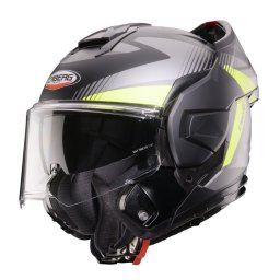 Casca Caberg Trip SV Lunar L6 - Flip-up, negru/gri/galben fluor mat, Pinlock și ochelari soare incluși, ECE 22.06