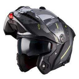 Casca Axxis GhostFighter SV - Flip-up, gri mat, Ochelari soare incluși, ECE 22.06