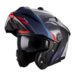 Casca Axxis GhostFighter SV Sleek - Flip-up, albastru mat, Ochelari soare incluși, ECE 22.06