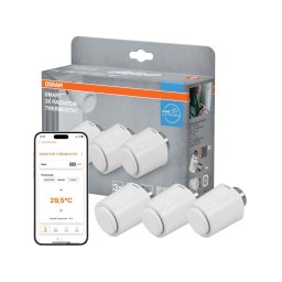 Osram - Set de 3 capete termostatice SMART+ (alimentare 3x AA, Wi‑Fi)