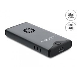 Rack extern USB Type C 40 Gbps pentru M.2 NVMe PCIe SSD cu fan - tool free, Delock 42034