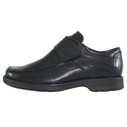 Pantofi barbati, negru, casual, piele naturala, cu talpa joasa, Nicolis 24049-Negru (Marime: 43)