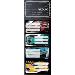 Etichete caiet cu model mașină sport - set de 12 bucăți, diverse modele