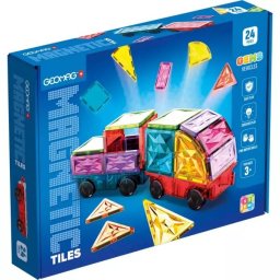 Geomag: Joc de construcție cu vehicule din plăcuțe magnetice Gems