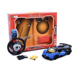 Masina sport cu telecomanda RC Top-Speed, volan interactiv si acumulator, scara 1:14, +6 ani