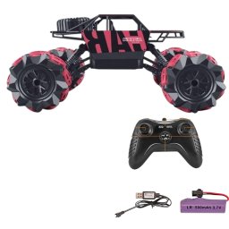 Masinuta RC 4x4 Metal Off-Road cu telecomanda 2.4GHz, suspensii, roti crawler, rosu, +6 ani
