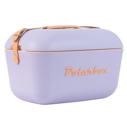 Geanta frigorifica Polarbox Pop, 12 litri, Polistiren AIRPOP, 5-15°C pana la 24 h, Violet/Portocaliu