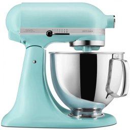 Mixer planetar KitchenAid Artisan Elegance 5KSM125EMI Mineral water, 300 W, 4,8 l, Transmisie directa, 10 viteze, Turcoaz