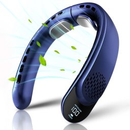 Ventilator de gât portabil TECHSUIT S8, 3 viteze, 4000mAh, 8W, Albastru