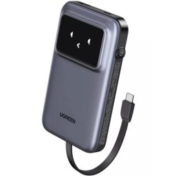 Baterie portabila UGREEN PB511, 10000 mAh, 2 x USB-C, 1 x USB-A, Gray