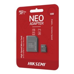 Card de memorie MicroSDHC HIKSEMI Neo HS-TF-C1/8G/adapter, 8GB, Clasa 10, Cu adaptor