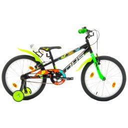 Bicicleta pentru copii DHS Dino 20 inch, negru, cu roti ajutatoare