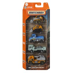 Set 5 masinute metalice Matchbox MBX Construction VII, scara 1:64